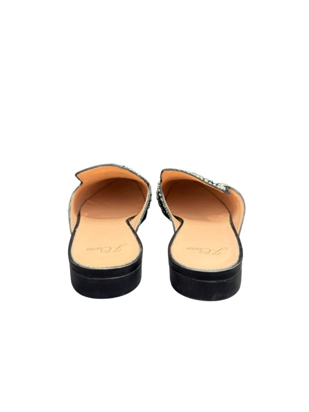J.Crew Academy Loafer Studded Mules Women's Black Leather, Size 8.5 WORN ONCE - Picture 3 of 10